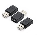 rgzhihuifz 3 Pack USB 2.0 A Male to USB Micro Female Adapter Converter