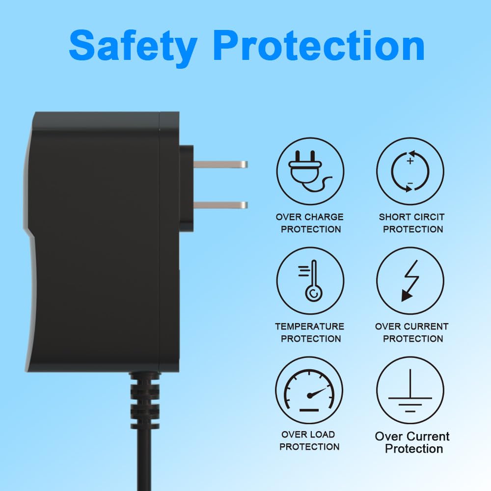 ENGFYADSY 5V 2A Power Supply Adapter, 100V-240V AC Power Adapter Wall Charger with 8 Tips for TV Box, Camera, Speaker,Router & More DC 5V Devices