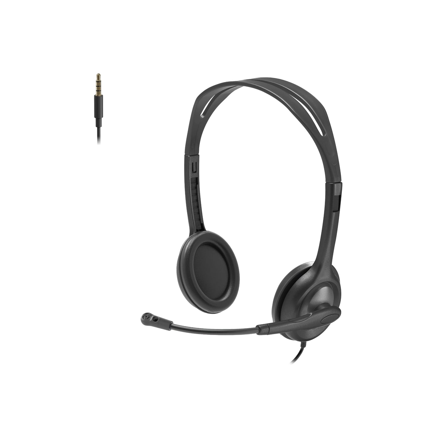 Logitech H111 Stereo Headset with 3.5 mm Audio Jack, Black
