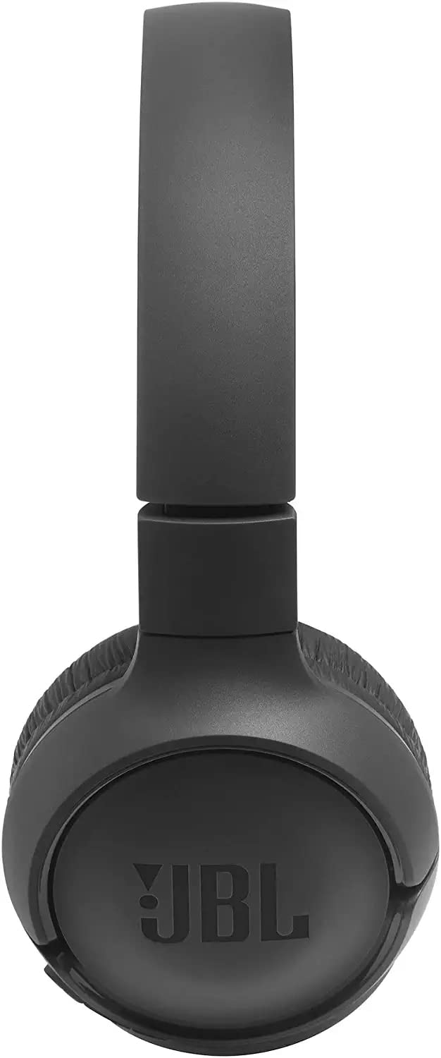 JBL Tune 500BT - On-Ear Wireless Bluetooth Headphones, Includes Bonus Extended 5ft Charging Cable and Velvet Storage Pouch - Black