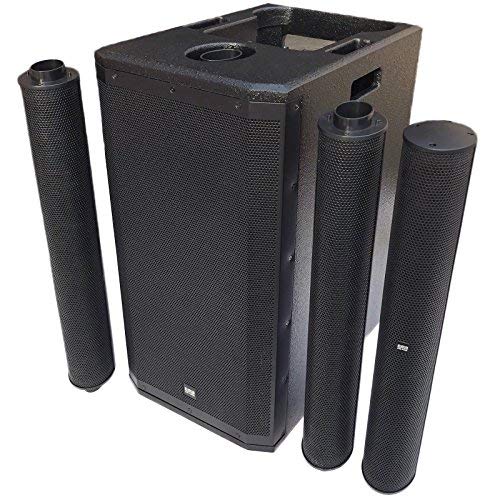EMB 10BT PK1 1500W Tower Bluetooth All-in-One Linear Array PA Portable Linkable Speaker - Perfect for Home/Karaoke/Birthday/DJ…