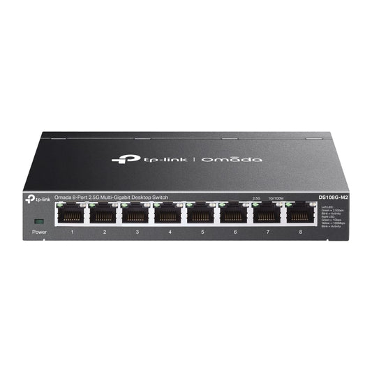 Omada 8-Port 2.5G Multi-Gigabit Unmanaged Network Switch 8 x 2.5Gbps Ports | Ethernet Splitter, Fanless Silent Design | Plug and Play | Durable Metal