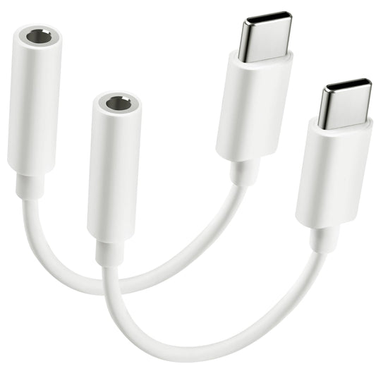 USB Type C to 3.5mm Female Headphone Jack Adapter, 2-Pack USB C to Aux Audio Dongle Cable Cord Compatible with iPhone 16/15 Plus/Pro/Pro Max, iPad