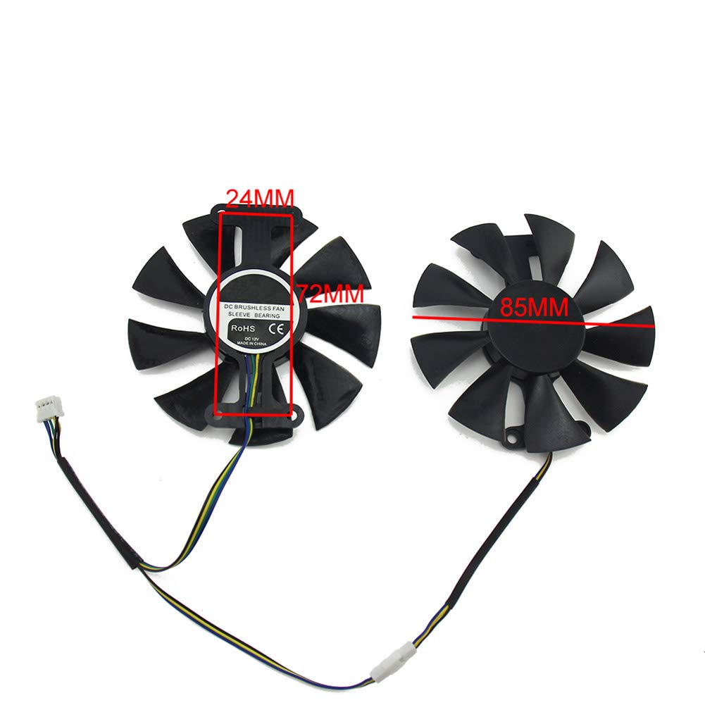 GA91S2U PowerColor Red Devil RX580 GPU Cooler Cooling Fan for Radeon Red Dragon AX RX 480 470 580 Video Cards As Replacement Fan