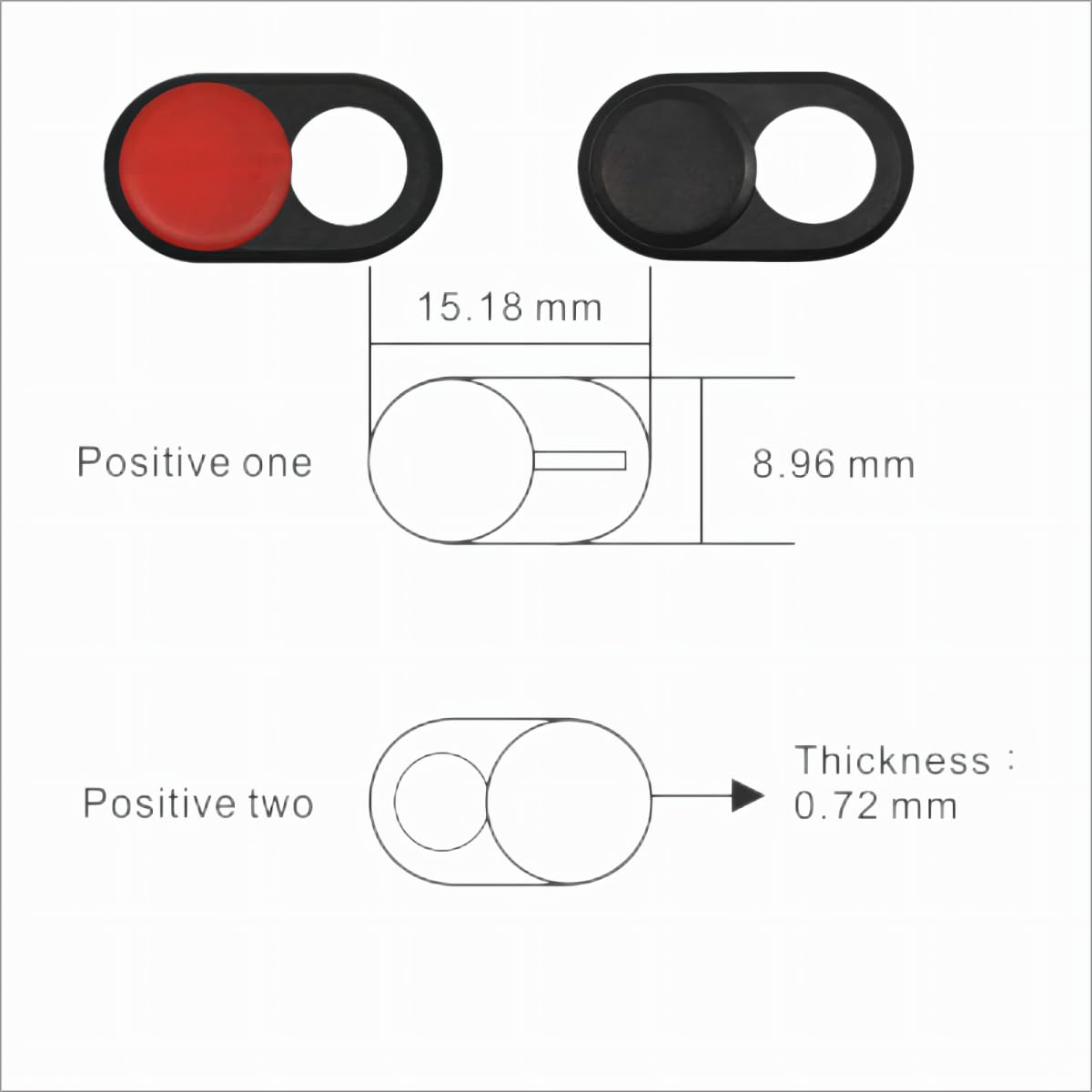 Ultra-thin laptop camera cover slider[2-Pack], suitable for iPhone, iPad, MacBook Pro, desktop computers, phone, and PC accessories camera blocker