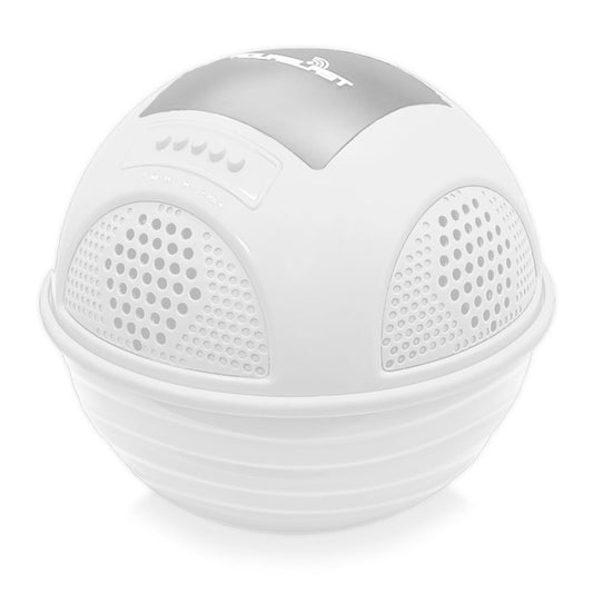 Pyle Portable Waterproof Floating Pool Speaker - Outdoor Wireless Bluetooth Compatible Rechargeable Battery Powered Shower Loud Speaker System - USB