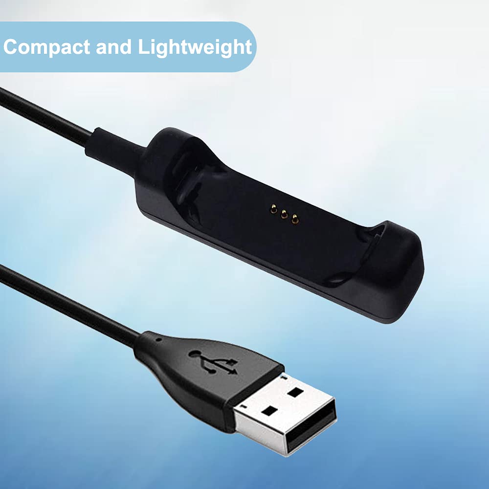 EXMRAT Compatible with Fitbit Flex 2 Charger Cable (2Pack, 30cm/1ft), USB Charger Charging Cable for Fitbit Flex 2 (Black, 2Pack)
