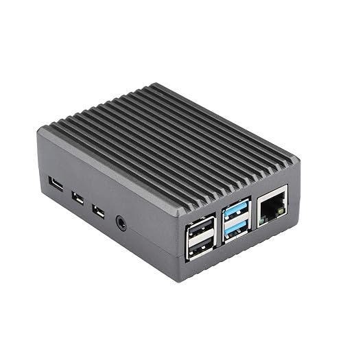 Raspberry Pi 4 Aluminum Case RPI 4B Shell Metal Box Grey Enclosure for RPI 4 Model B Only (Grey)