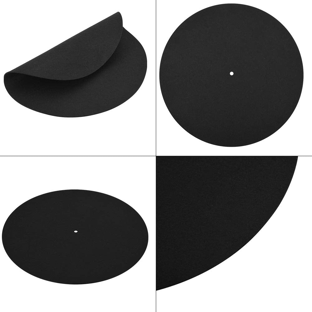 Ultra-Thin Anti-Static Turntable Record Pad, Turntable Soft Slipmat,Reduce Vibration,Reduce The Back Noise,Keeping Disc Clean,for All Record Players