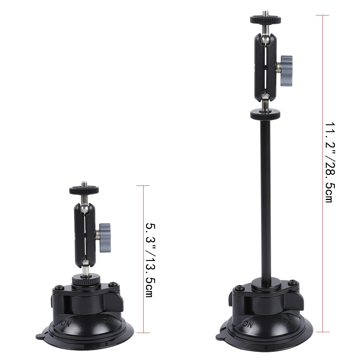 Suction Cup Mount for Insta360 One X5 X4 X3 X2 Go3, Car Windshield Window Sunroof Mount with Phone Holder Adapter Compatible with GoPro Hero 12 11 10