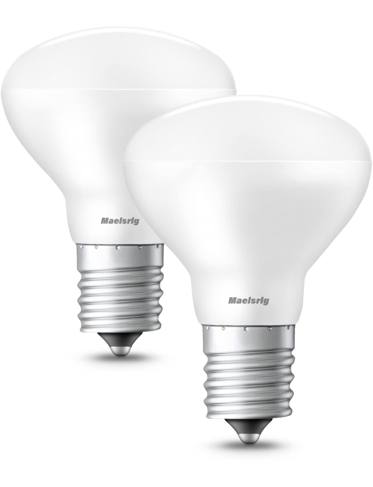 Maelsrlg E17 R14 LED Bulb Dimmable 4W(40W Equivalent) Small Light Bulb, E17 Intermediate Base, 300 Lumens, Curio Cabinet Light Bulb, Daylight White