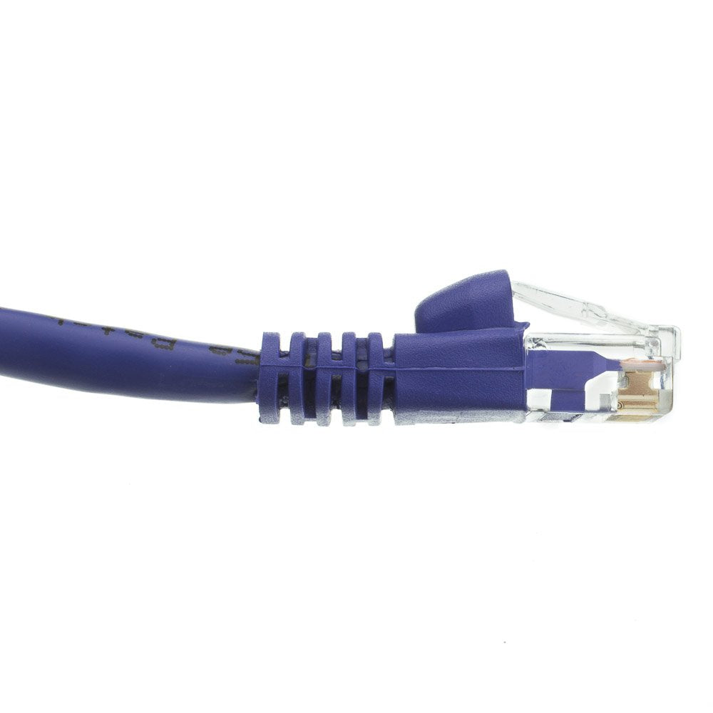 CableWholesale Cat5e UTP Ethernet Cable, Snagless Boot, PoE, 50 ft, Purple