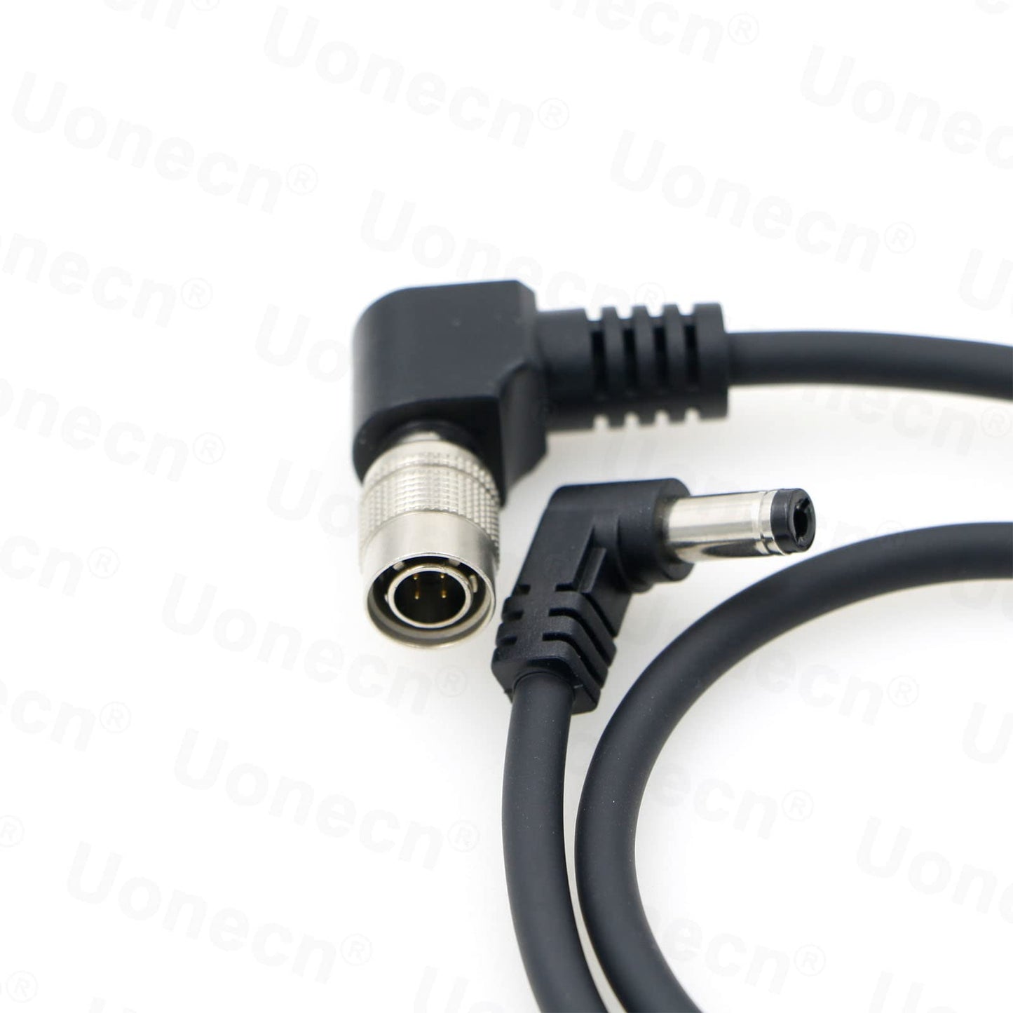Uonecn Right Angle Hirose 4 Pin Male to Right Angle DC Jack for Sony F5 Camera to SmallHD Monitor