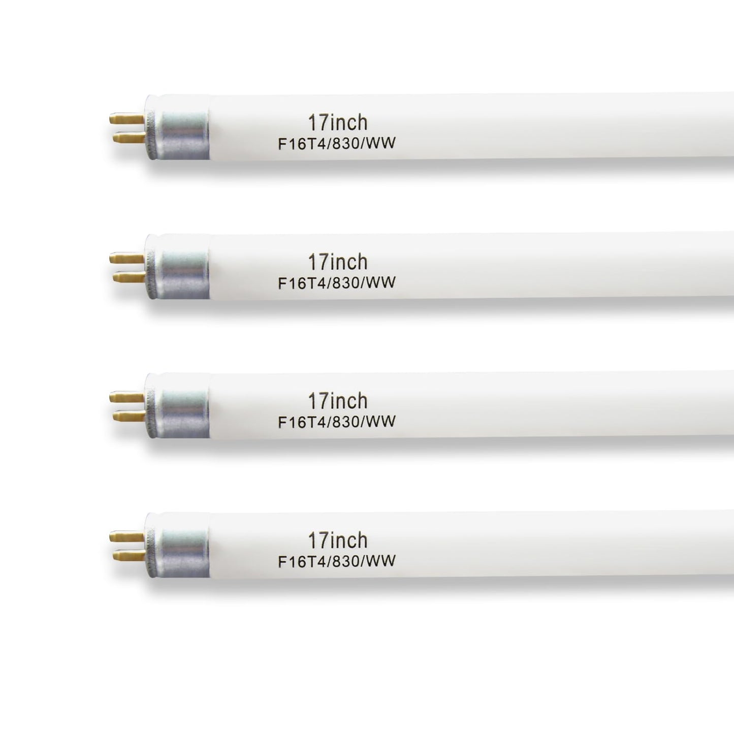 17" T4 16W Fluorescent Light Bulb, F16T4/830 Natural White,G5 Base 3000K
