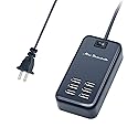 USB Charger Station, 6 Port Desktop Charging Station for Multiple Devices, Wall Power Strip with Switch