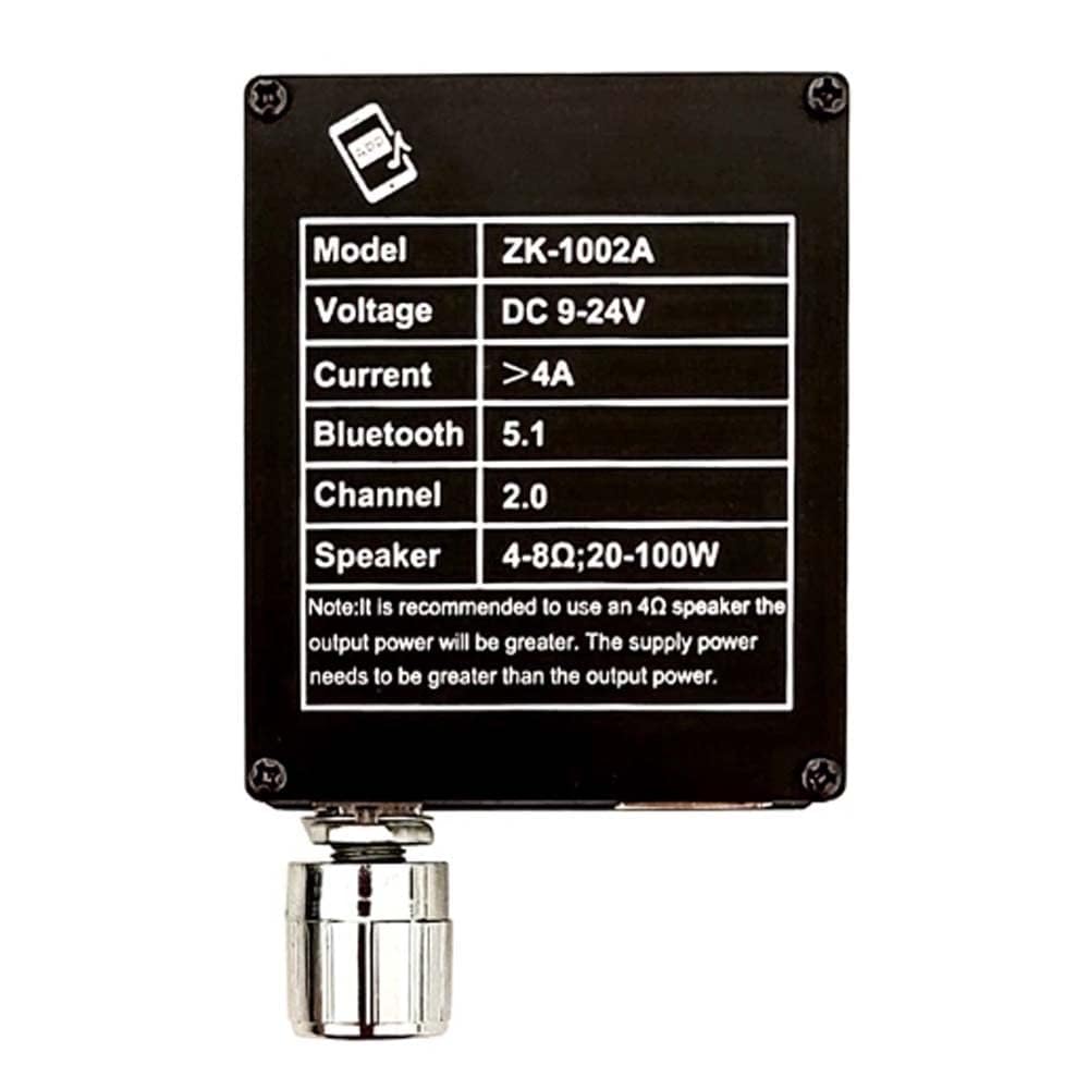 ZK-1002A Audio Digital Amplifier Module 2.0 Stereo Dual Channel 100 W + 100 W