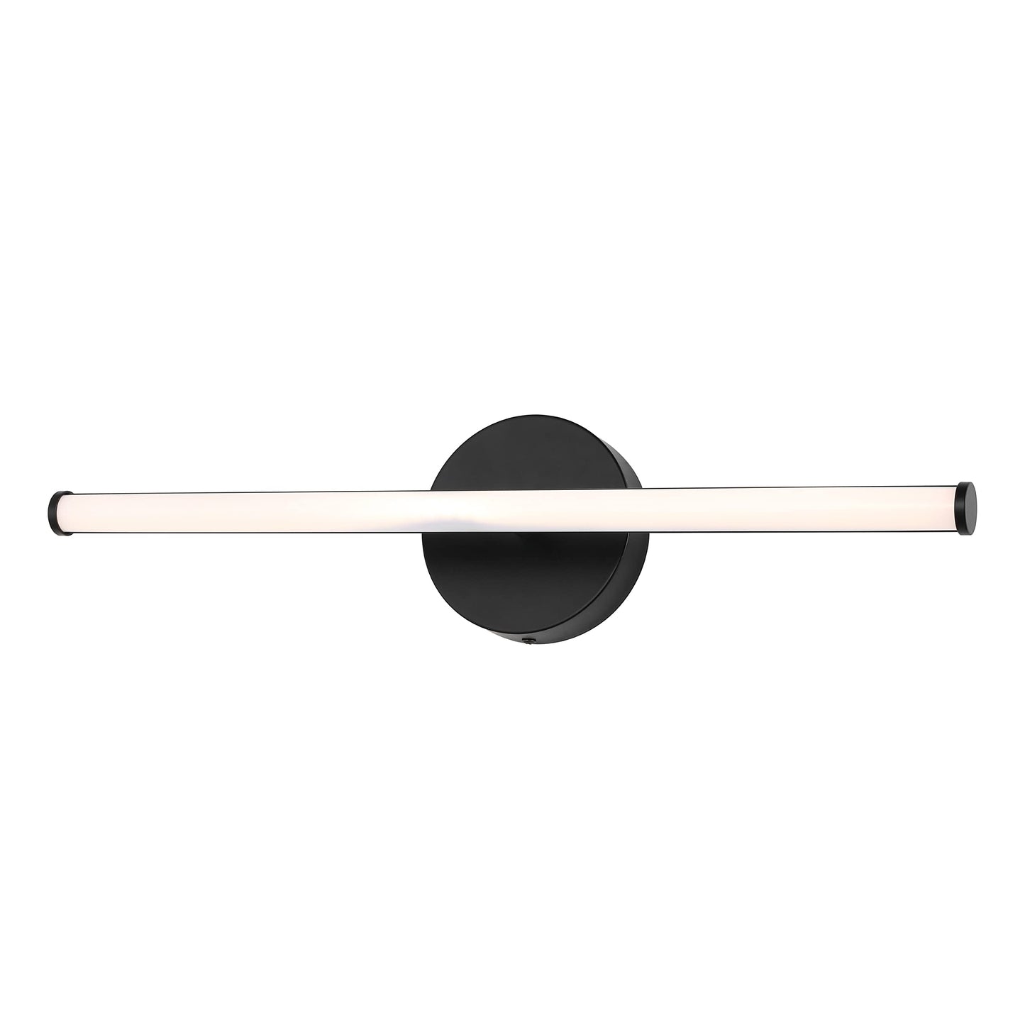 JONATHAN Y 20.25" Black 1-Light Aluminum Integrated LED Vanity Light, 360-Degree Rotatable Modern Industrial Wall Sconce for Bathroom Mirror, Dimmable