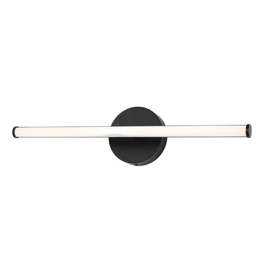 JONATHAN Y 20.25" Black 1-Light Aluminum Integrated LED Vanity Light, 360-Degree Rotatable Modern Industrial Wall Sconce for Bathroom Mirror, Dimmable