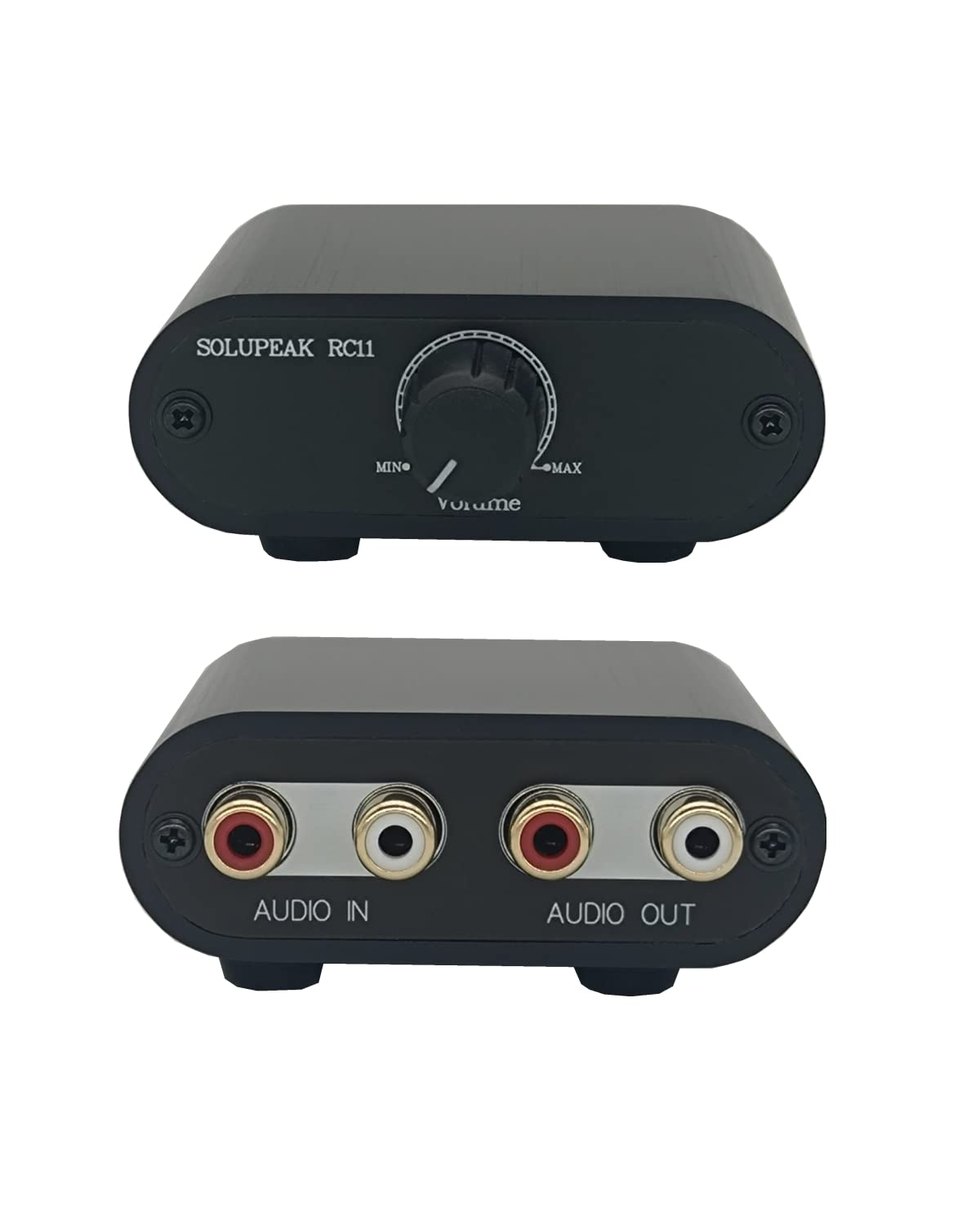 TENEALAY RCA Audio Volume Controller, line Volume Control Box, Mini attenuator knob -RC11