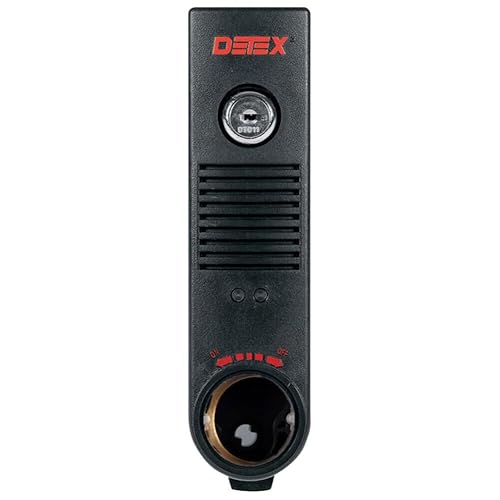 Detex EAX-500 Series Stand Alone Surface Mount Door Alarm, Exit Alarm Function, Black Finish