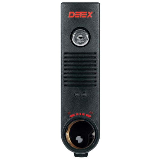 Detex EAX-500 Series Stand Alone Surface Mount Door Alarm, Exit Alarm Function, Black Finish