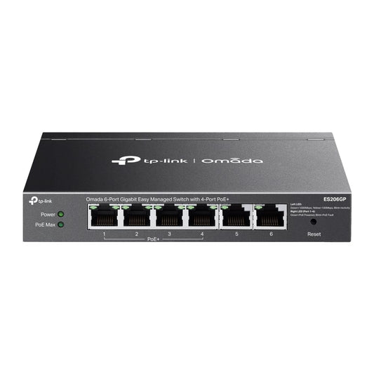 TP-Link Omada 6 Port Gigabit Easy Managed, PoE Switch, 65W Budget, PoE+ Compliant, Up to 250m PoE Distance, Auto Recovery, VLAN, Auto Loop Prevention