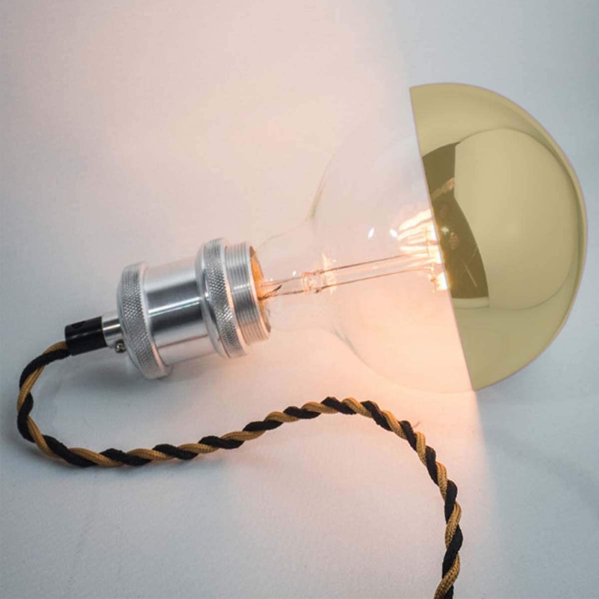Half Gold Light Bulb Dimmable Gold Tipped LED Bulb 6W 2700K Warm White