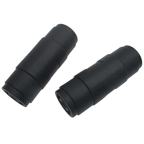SYCZIOHU 2 PCS 4 Pin Audio Speaker Speakon Female to Female Plug Jack Connector for Home Audio Visual and Live Performance (Black)