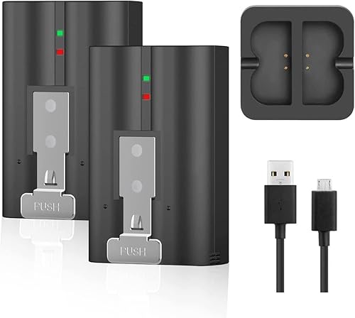 2-Pack 6040mAh Replacement Battery with Charger Station for Ring-Doorbell Camera 2/3/3 Plus/4, Spotlight and Stick Up Cam, Rechargeable Upgraded