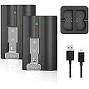 2-Pack 6040mAh Replacement Battery with Charger Station for Ring-Doorbell Camera 2/3/3 Plus/4, Spotlight and Stick Up Cam, Rechargeable Upgraded