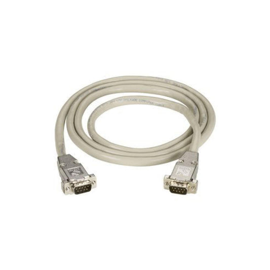 Black Box 10-ft RS232 Shielded Cable Metal Hood DB9 Male/Male