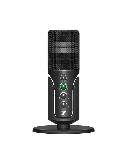 SENNHEISER Professional Profile - USB Cardioid Condenser Microphone & Table Stand, 1.2 m USB-C Cable - Mute Button, Built-in Headphone Jack, Gain, Mix