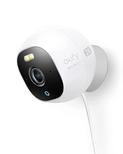 eufy Security Outdoor Cam E220, All-in-One Outdoor Security Camera with 2K Resolution, Spotlight, Color Night Vision, No Monthly Fees, Wired Camera