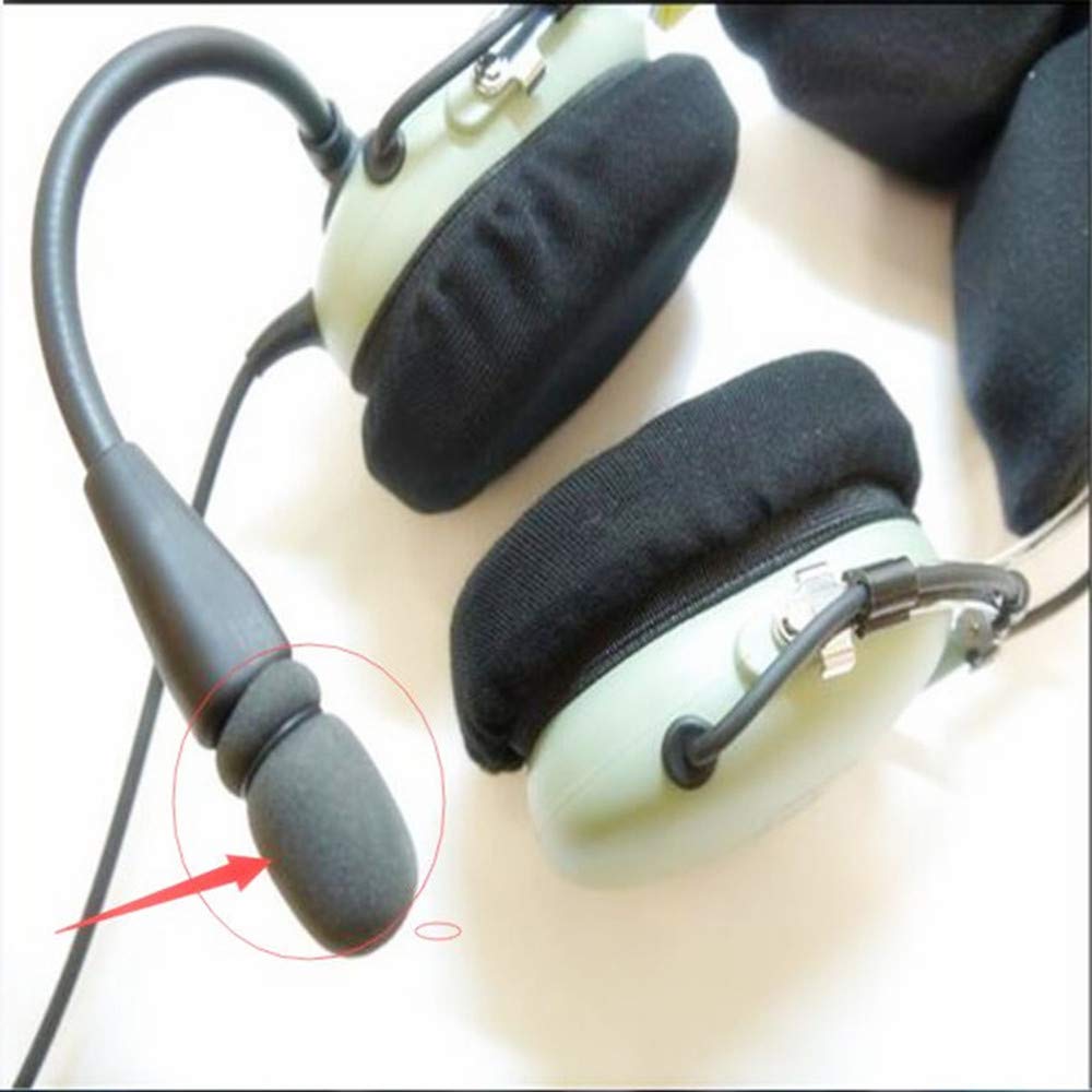 LINHUIPAD Microphone Cover Compatible with David Clark Aviation Microphone Windscreens DC Mic Covers Protector for M-4 M-7 Headsets Microphone(Pack fo
