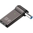Female USB C to Smart Blue Tip Adapter for HP Laptop Charger 65W 45W 90W Power Adapter for Pavilion X360 11 13 15 Zbook 14u G4 G5 X360 EliteBook 840