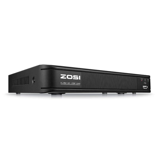 ZOSI 720p 8 Channel Security DVR System HD-TVI 1080P Lite Video, QR Code Scan Remote Access, Hybrid Capability 4-in-1(Analog/AHD/TVI/CVI) DVR Recorder