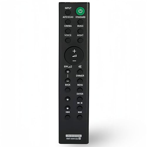 Replacement Remote Control RMT-AH412U Compatible for Sony 5.1ch Home Cinema Soundbar SA-WS700RF HTS700RF SS-SS40R S-S40R SA-WS40R HT-S40R
