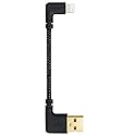 Zeskit USB to Lightning Cable MFi Certified (Short 10cm inch Braided) L Shape Right Angle, Compatible with Apple iPhone iPad AirPods for CarPlay…