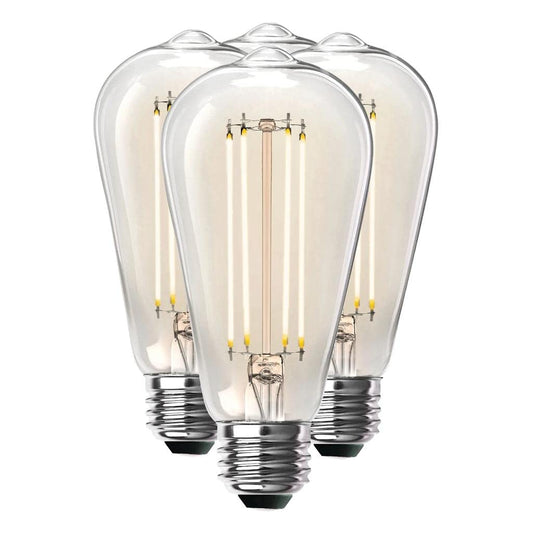 Feit Electric 18573 - ST19100CL/927CA/4 Edison Style Antique Filament LED Light Bulb