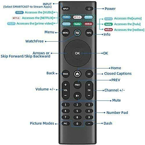 XRT140 OEM Replacement Remote Control fit for Vizio LED Smart TV V405-H19 V705-H13 V655-H19 V505-H19 OLED55-H1 OLED65-H1 with Shortcut APP Buttons