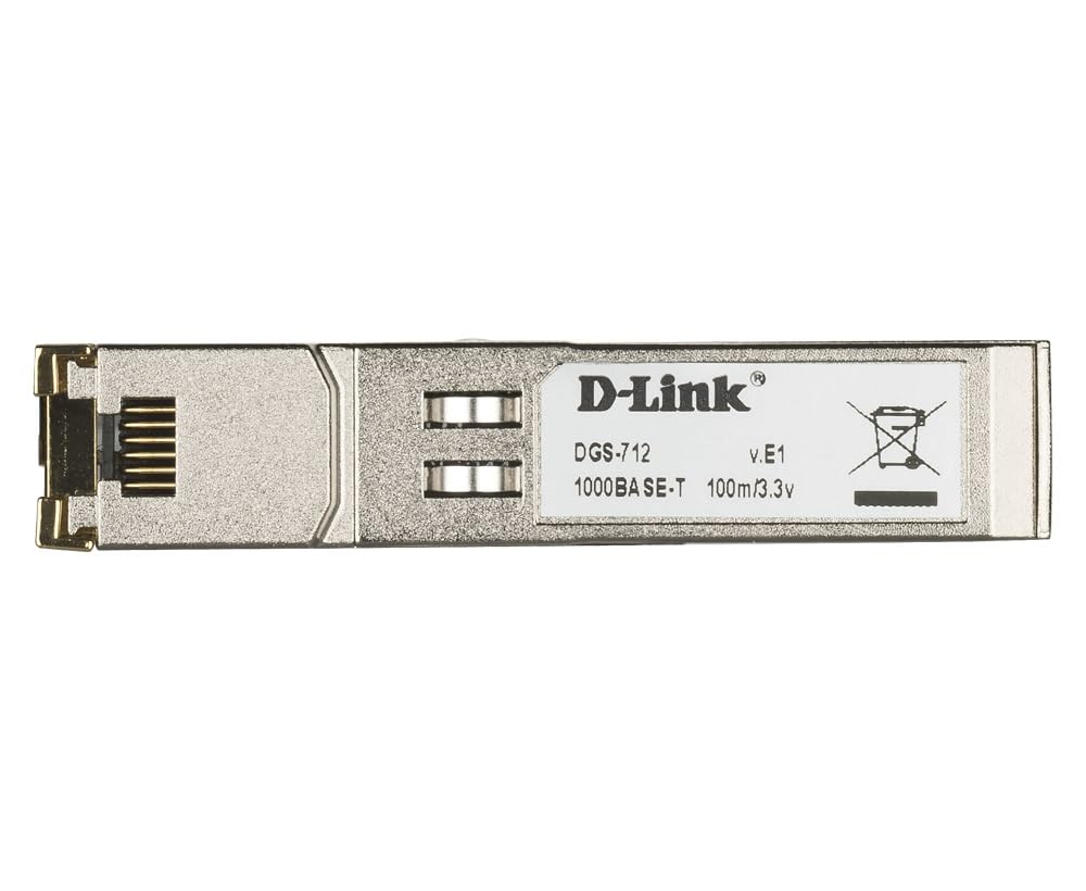 D-Link 1-Port Gigabit 1000Base-T Copper SFP Transceiver - (DGS-712)