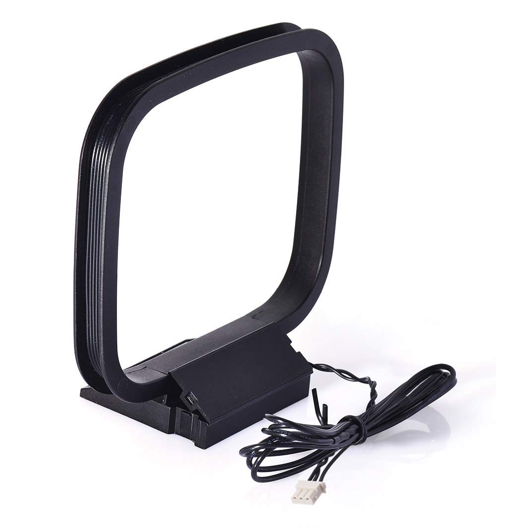Bingfu 75 Ohm FM Dipole Antenna 3-Pin AM Loop Antenna for Sony HiFi Series Sharp Stereo System Indoor Digital HD Radio Bluetooth Stereo AV Receiver