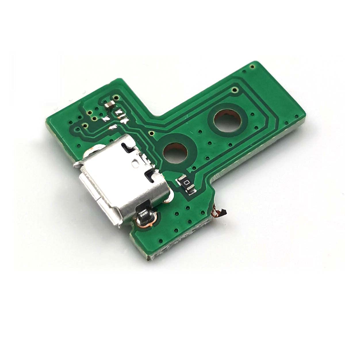 FainWan 2PCs JDS-030 Replacement Charging Port Assembly 12 Pin for PS4 DualShock 4, Micro USB Adaptor Charger Socket Board Connector Module