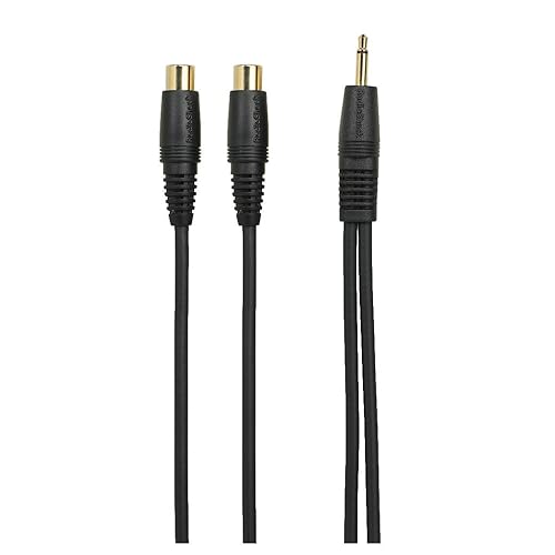 9-Inch Gold-Plated Premium Shielded Mono Y-Cable