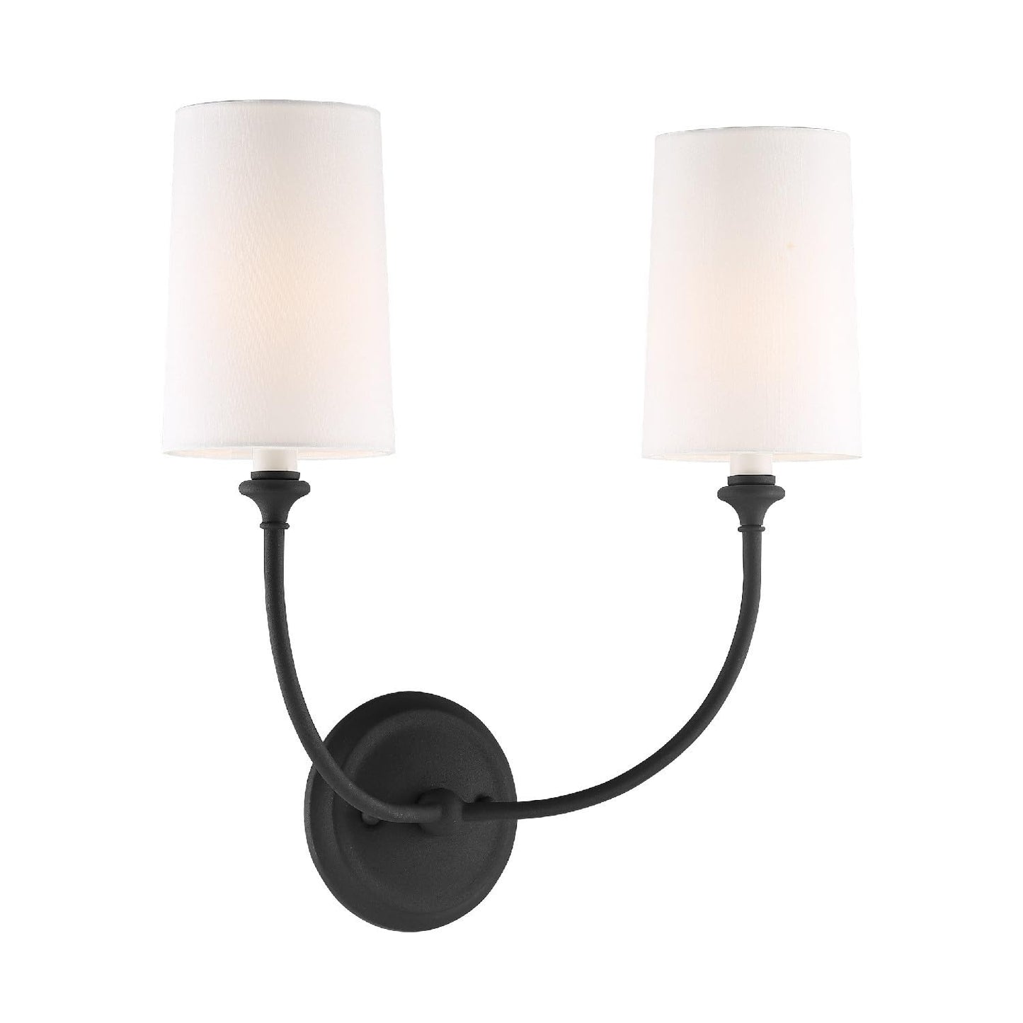 Crystorama Libby Langdon Sylvan 15.5'' Black Forged Sconce