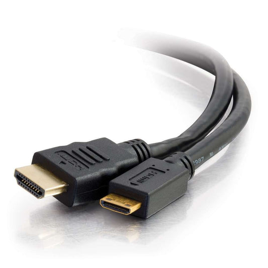 Legrand - C2G Mini HDMI to HDMI Ethernet Cable, 4k High Speed HDMI Cable, Black 60 hz HDMI Cable, HDMI Cable 10 ft, 1 Count, C2G 50620