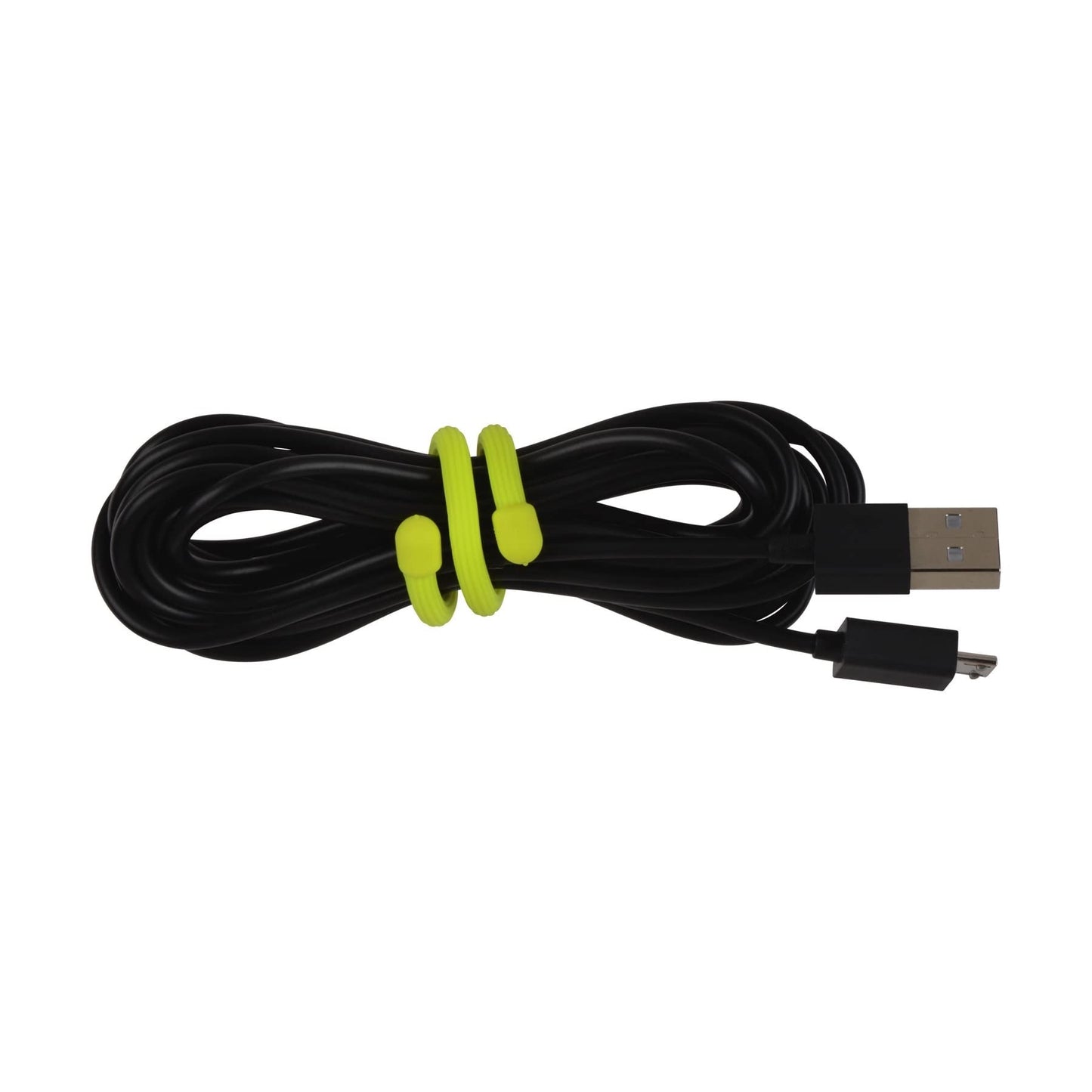 Nite Ize 2-Pack Gear Tie Reusable Rubber Twist Tie, 6" - Neon Yellow (6-Pack)