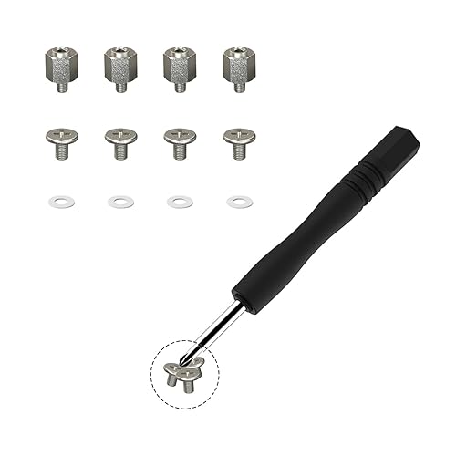 M.2 Screw,HFEIX SSD Mounting Kit with Screwdriver for ASUS Motherboard or ASRock Board NVMe PCIe Driver (4 pcs)