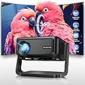 Mini-Projector with WiFi and Bluetooth: [1000 ANSI/360°Adjustable Stand/Electric Focus/Auto Keystone] Portable-Movie-Outdoor-Ceiling-Projector, ONOAYO