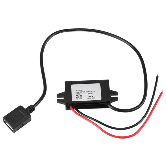 DC Step Down Converter, 12V/24V to USB 5V DC-DC Converter 3A 15W Voltage Regulator Module for Car Audio, Radio, Monitor, LED Display, LCD TV…